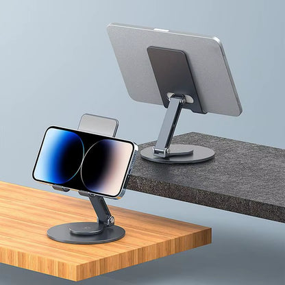 Adjustable Phone Stand 360 Degree Rotating Adjustable Foldable Aluminum Alloy Stand anti Slip Phone Holder Cradle Dock Thick