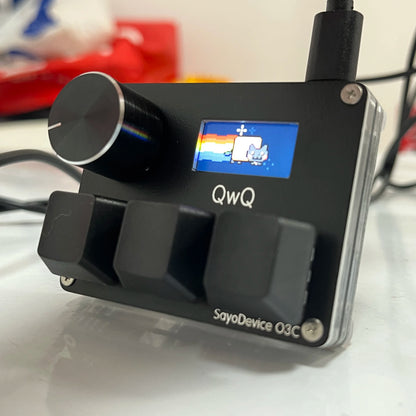 Sayodevice OSU O3C Rapid Trigger Hall Switches - Magnetic Keyboard with Knob and Screen