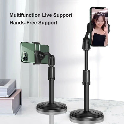 360° Adjustable Desktop Cell Phone Stand , Stabilize Stand Holder for Mobile Phone (All Size) , Black