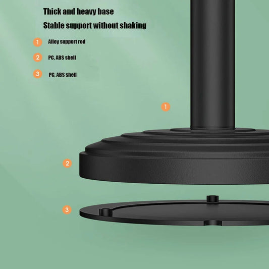 360° Adjustable Desktop Cell Phone Stand , Stabilize Stand Holder for Mobile Phone (All Size) , Black