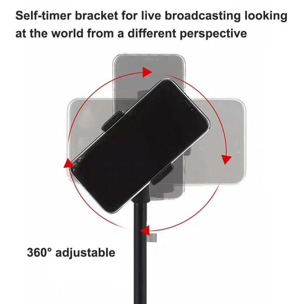 360° Adjustable Desktop Cell Phone Stand , Stabilize Stand Holder for Mobile Phone (All Size) , Black